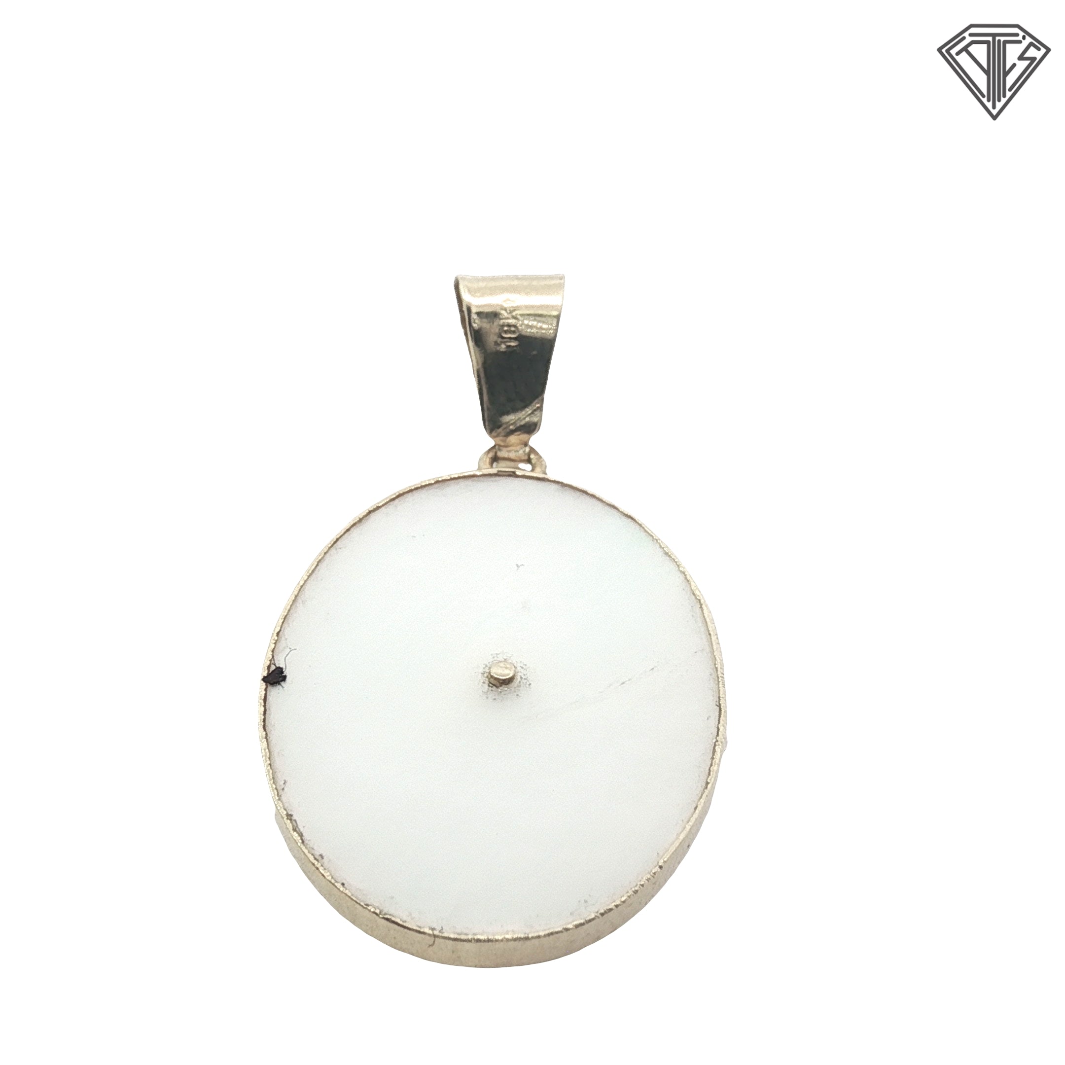 18k Yellow Gold with Mother of Pearl Rose Mistica Pendant