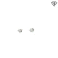 14k White Gold .30ct H SI2 Princess Cut Diamond Stud Earrings