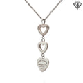 Pre-Loved Tiffany & Co. 925 Rare Triple Heart Necklace 6.5 gram 16"inch