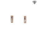 14k Rose Gold .50ct G VS2 Baguette Diamond Bar Earring