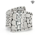 Pre-loved John Hardy Silver Kali Pebble Overlap Cuff Bracelet