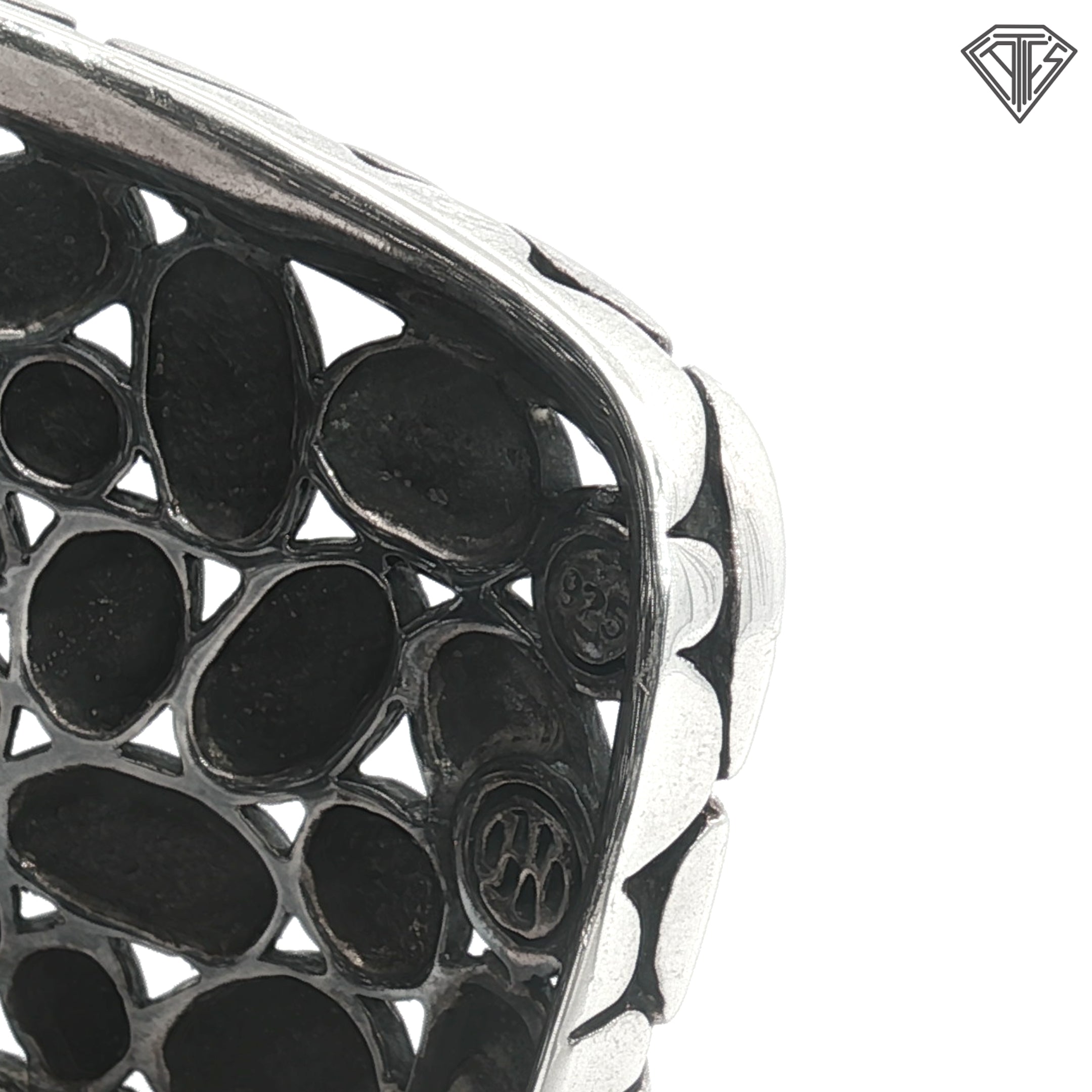 Pre-loved John Hardy Silver Kali Pebble Overlap Cuff Bracelet