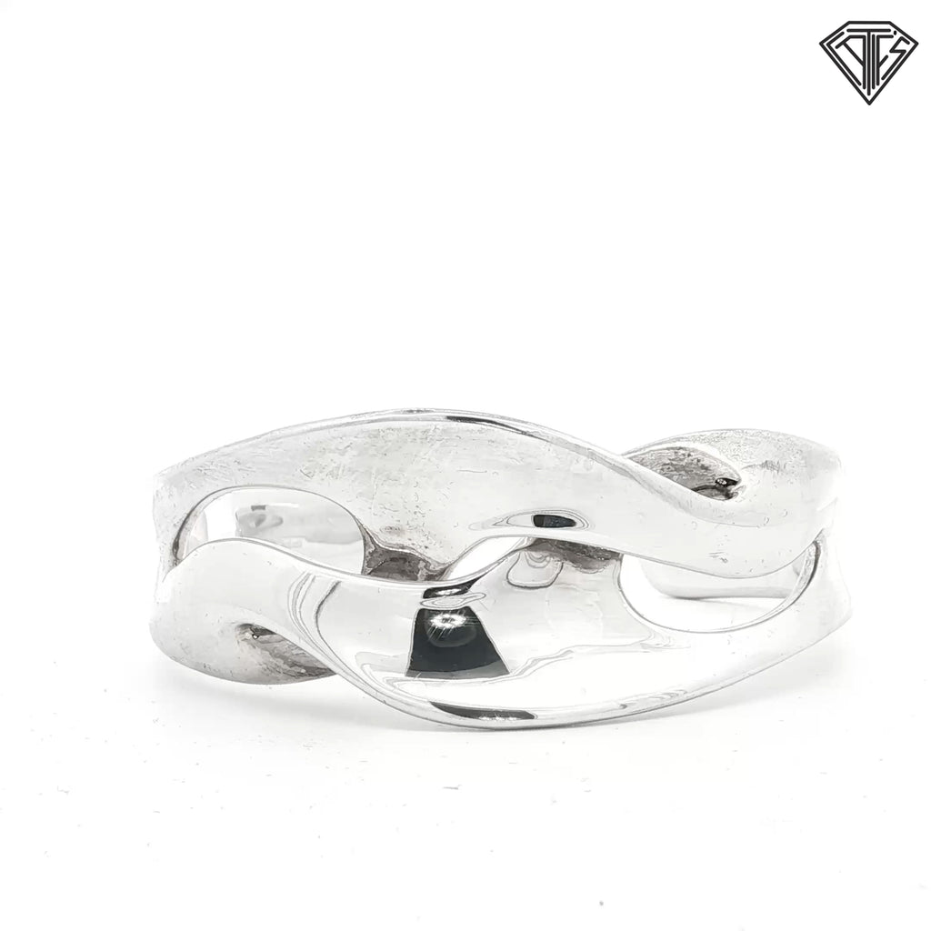 Pre-loved Ippolita Silver Chunky Interlinked Cuff