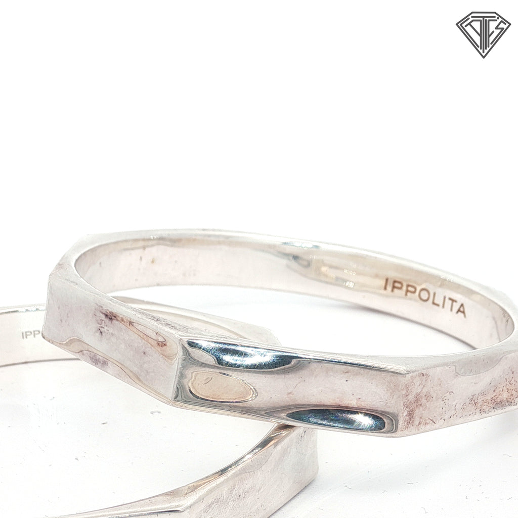 Pre-loved Ippolita Sterling Silver Hexagonal Bangle Bracelets