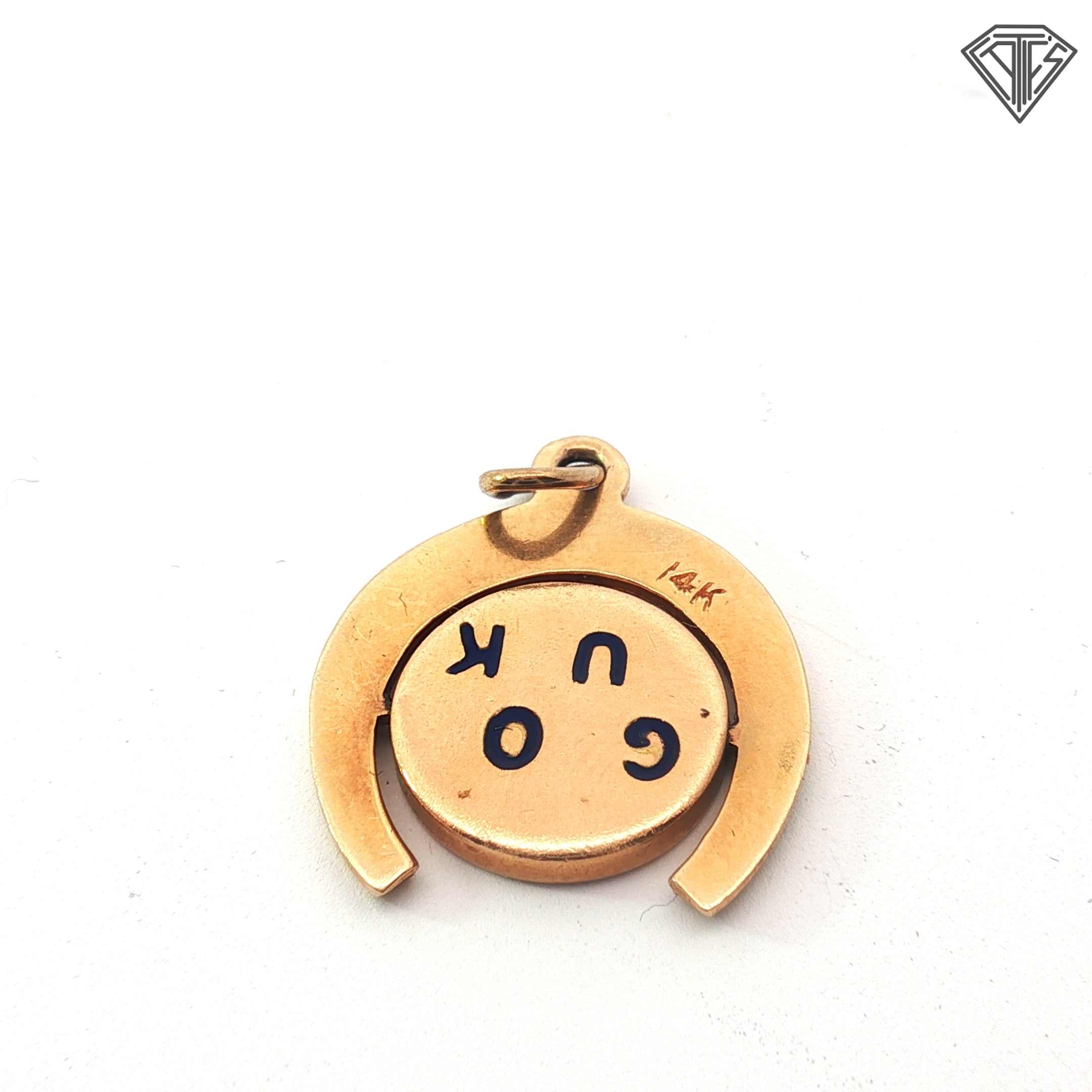 14k Yellow Gold Horse Shoe Good Luck Charm