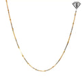 18k Yellow Gold Thin Bead Necklace 3.4 gram 18"inch