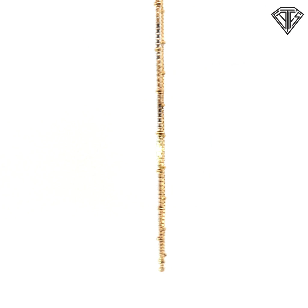 18k Yellow Gold Thin Bead Necklace 3.4 gram 18"inch