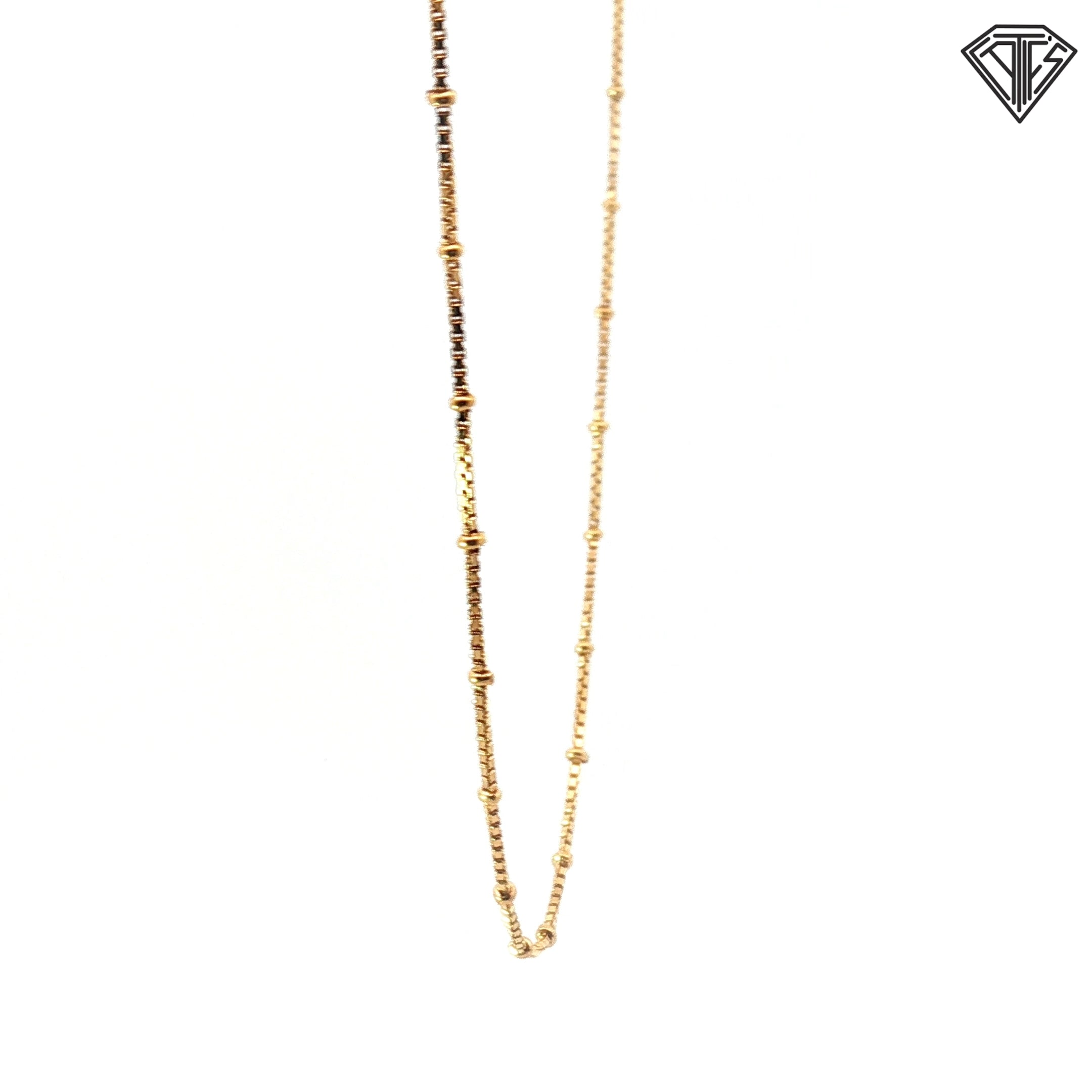 18k Yellow Gold Thin Bead Necklace 3.4 gram 18"inch