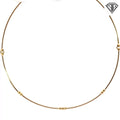 18k Yellow Gold Bar Choker Necklace 8.6 gram