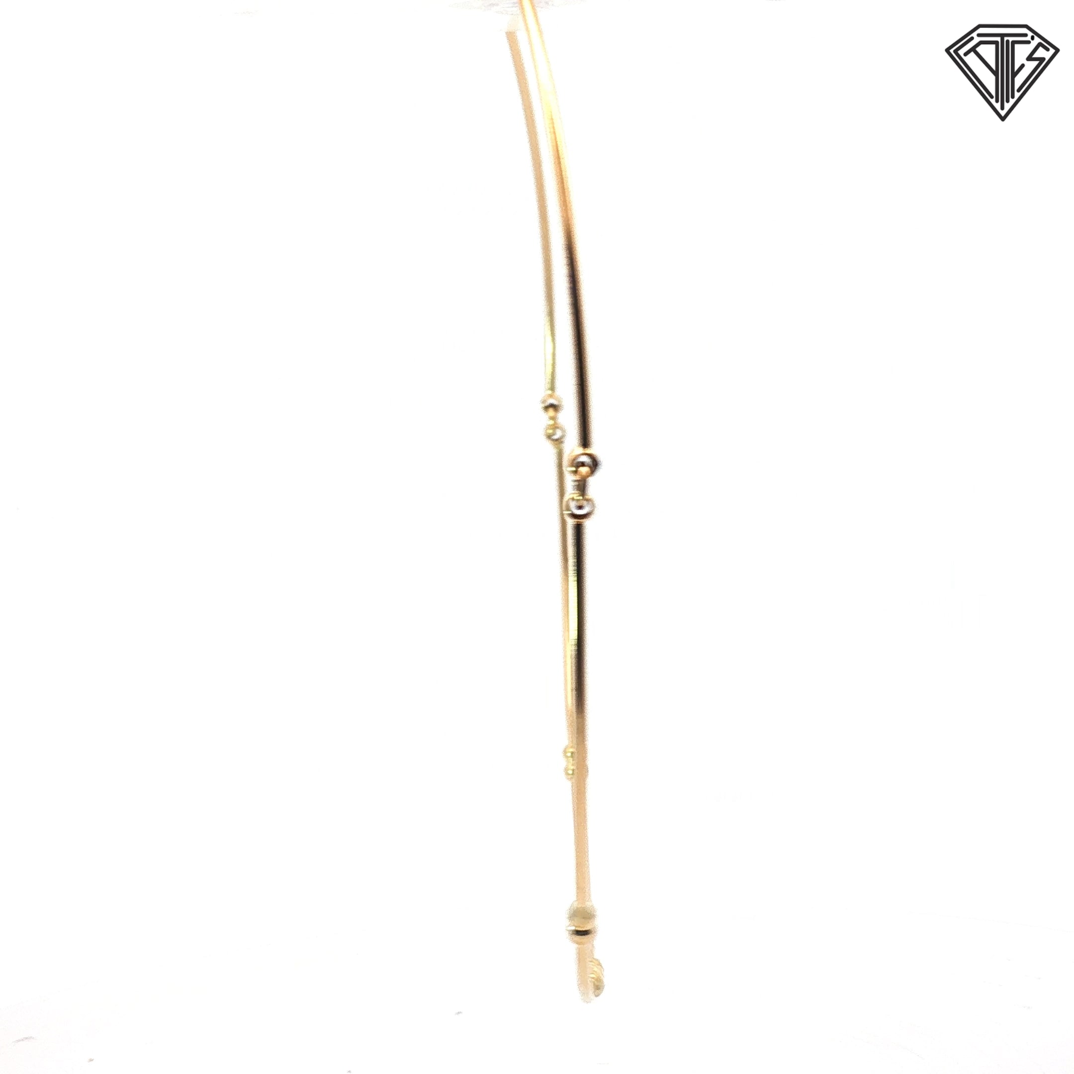 18k Yellow Gold Bar Choker Necklace 8.6 gram