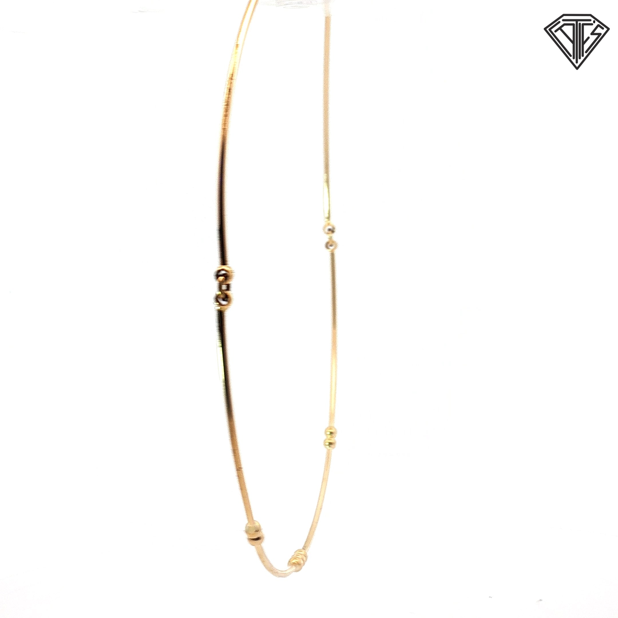 18k Yellow Gold Bar Choker Necklace 8.6 gram