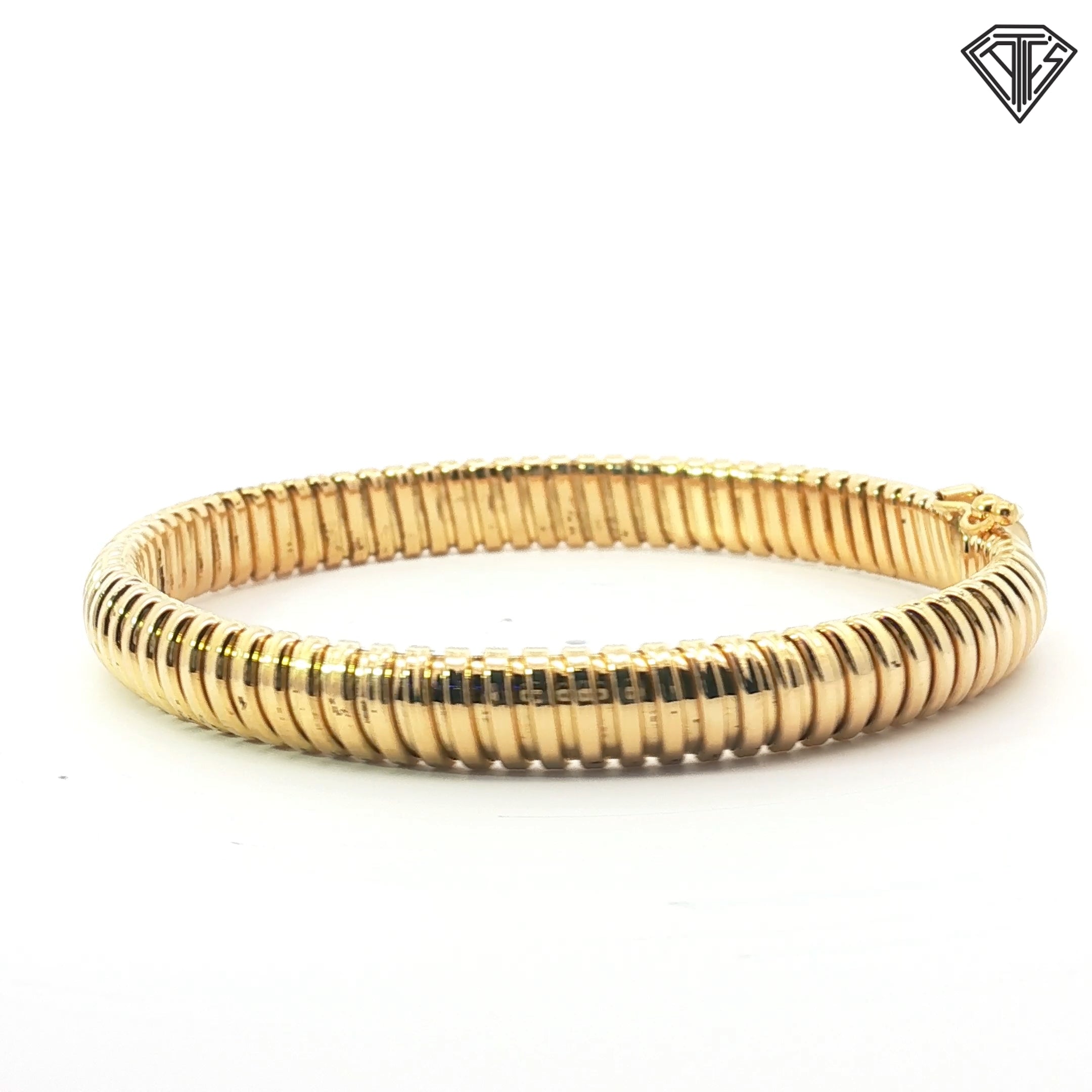 18k Yellow Gold Flexible Snake Chain Bracelet 13.8 gram