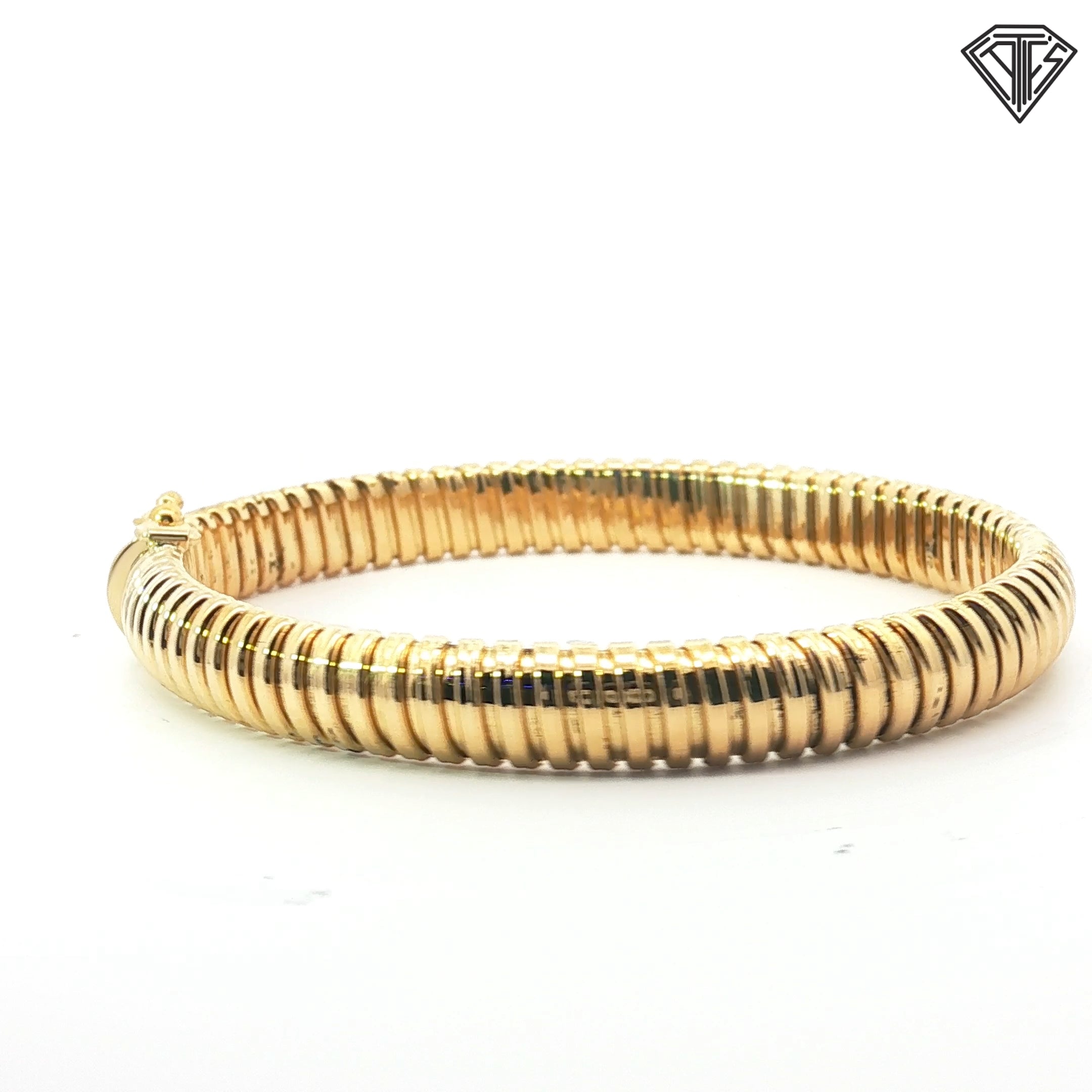 18k Yellow Gold Flexible Snake Chain Bracelet 13.8 gram