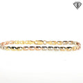 18k Tri-Color Circle Link Bracelet 8"inch 4.9 gram