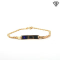18k Yellow Gold Barrel Link ID Bracelet 4.3 gram 7"inch