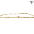 18k Yellow Gold Figaro Link Bracelet 3.3 gram 8"inch