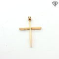 18k Yellow Gold Thin Cross Pendant 1.1 gram