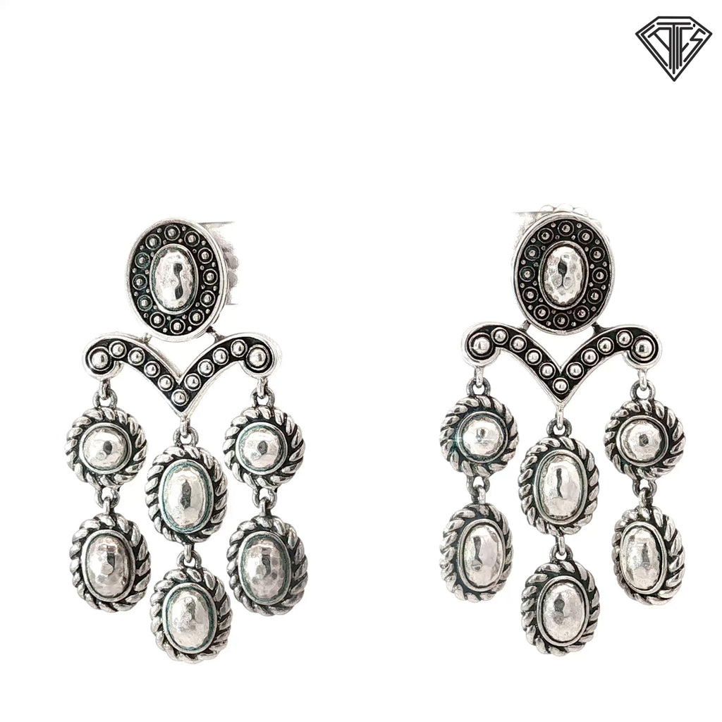 Pre-Loved John Hardy JAI Sterling Silver Kalahari Chandelier Earrings