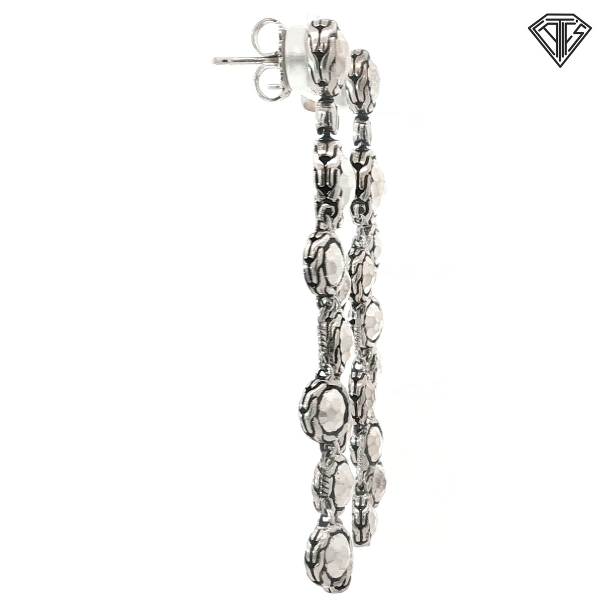 Pre-Loved Vintage John Hardy 925 Sterling Silver Raiu Chandelier Earrings