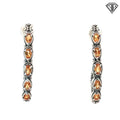 Pre-Loved Carolyn Palack Sterling Silver Oval and Pear Shaped Citrine (Rare) Hoop Earrings