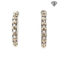 Pre-Loved John Hardy 18k Yellow Gold/ 925 Sterling Silver Hoop Earrings 2"inch