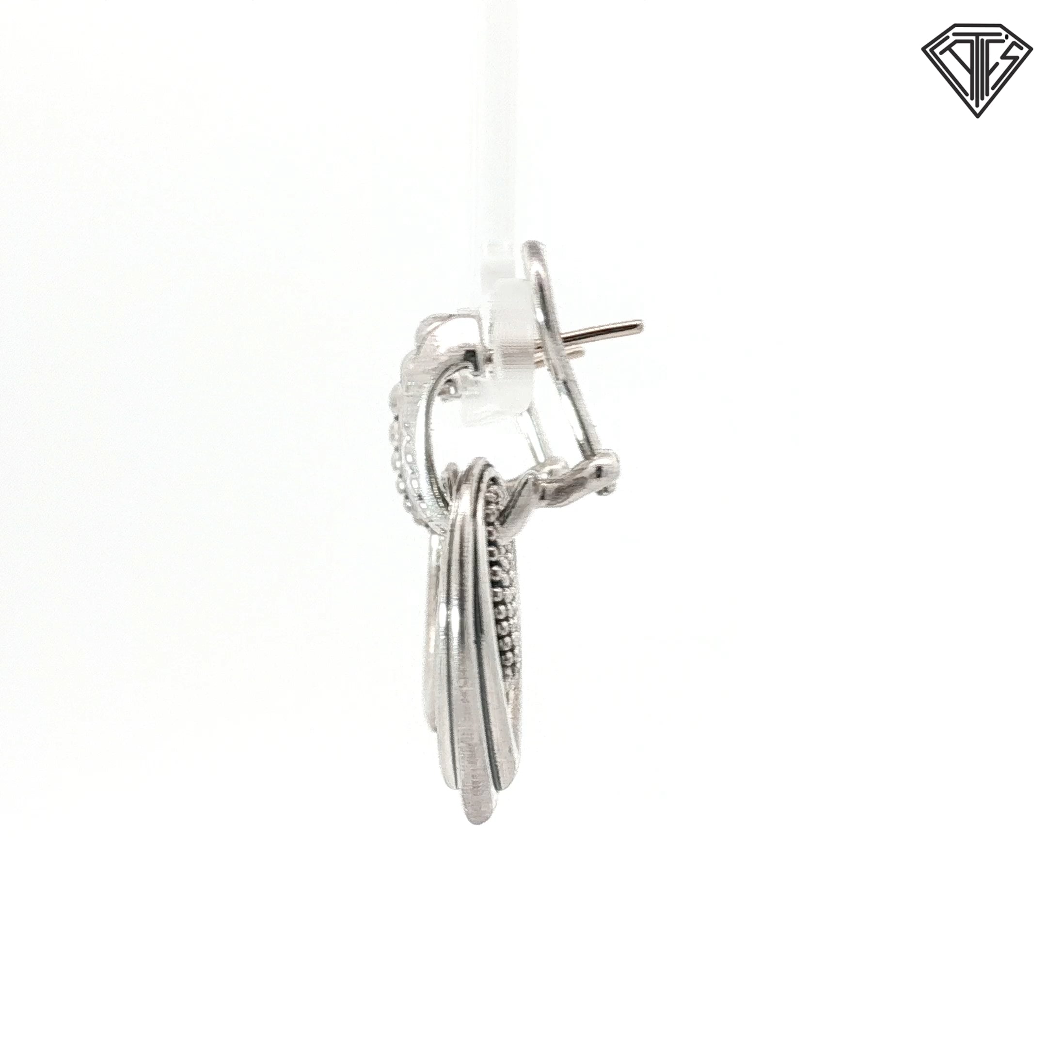 Pre-Loved Lagos Sterling Silver Tear Drop Fluted Earrings