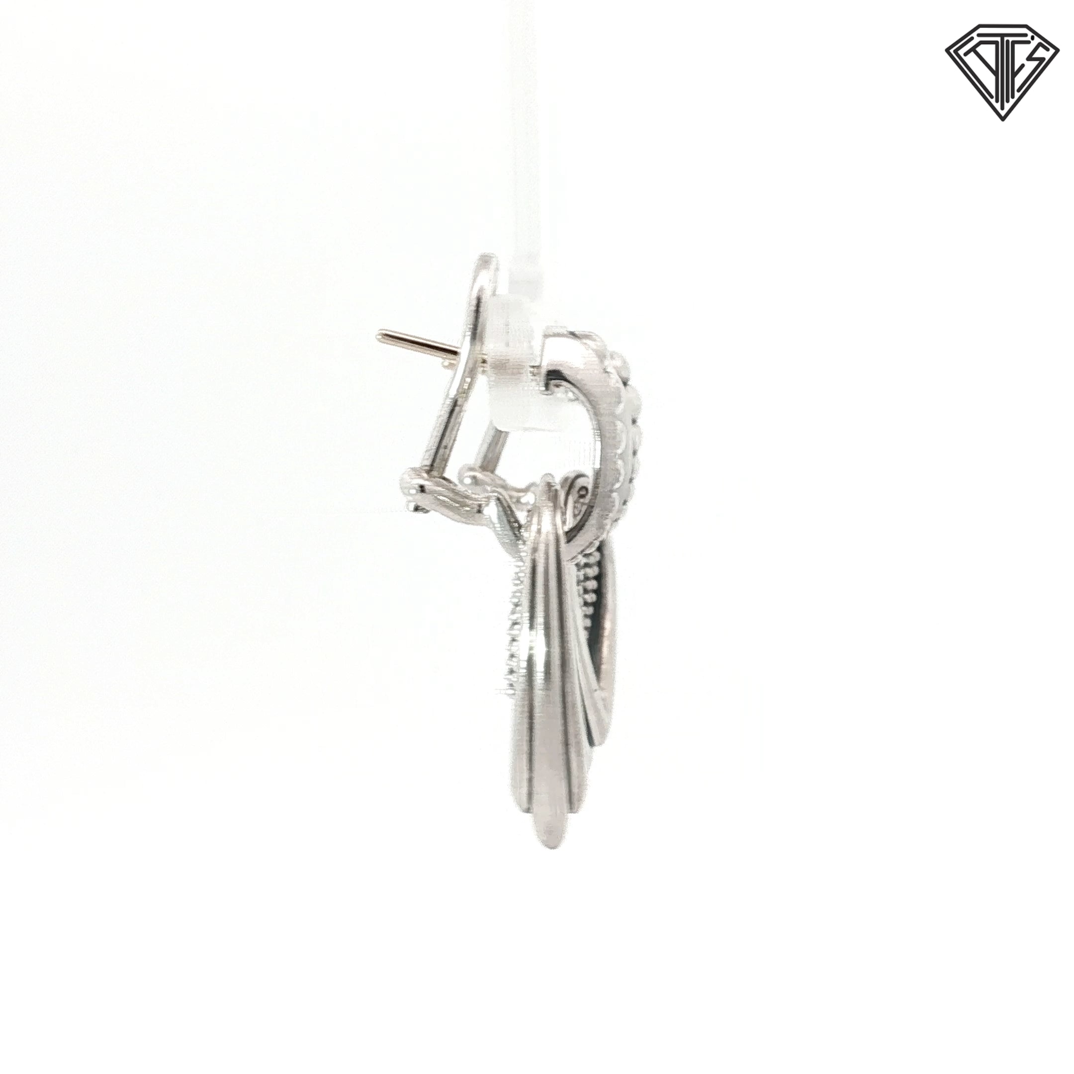 Pre-Loved Lagos Sterling Silver Tear Drop Fluted Earrings