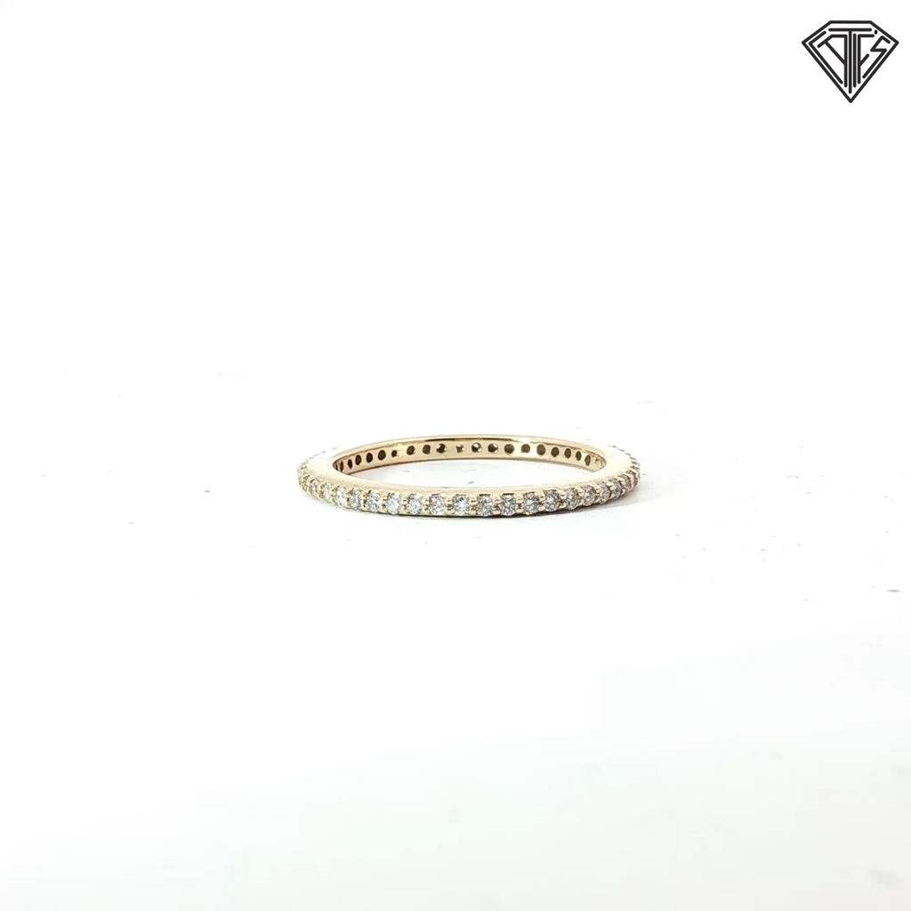 14k Yellow Gold .50ct G VS2 Round Diamond Eternity Band Size 8.5