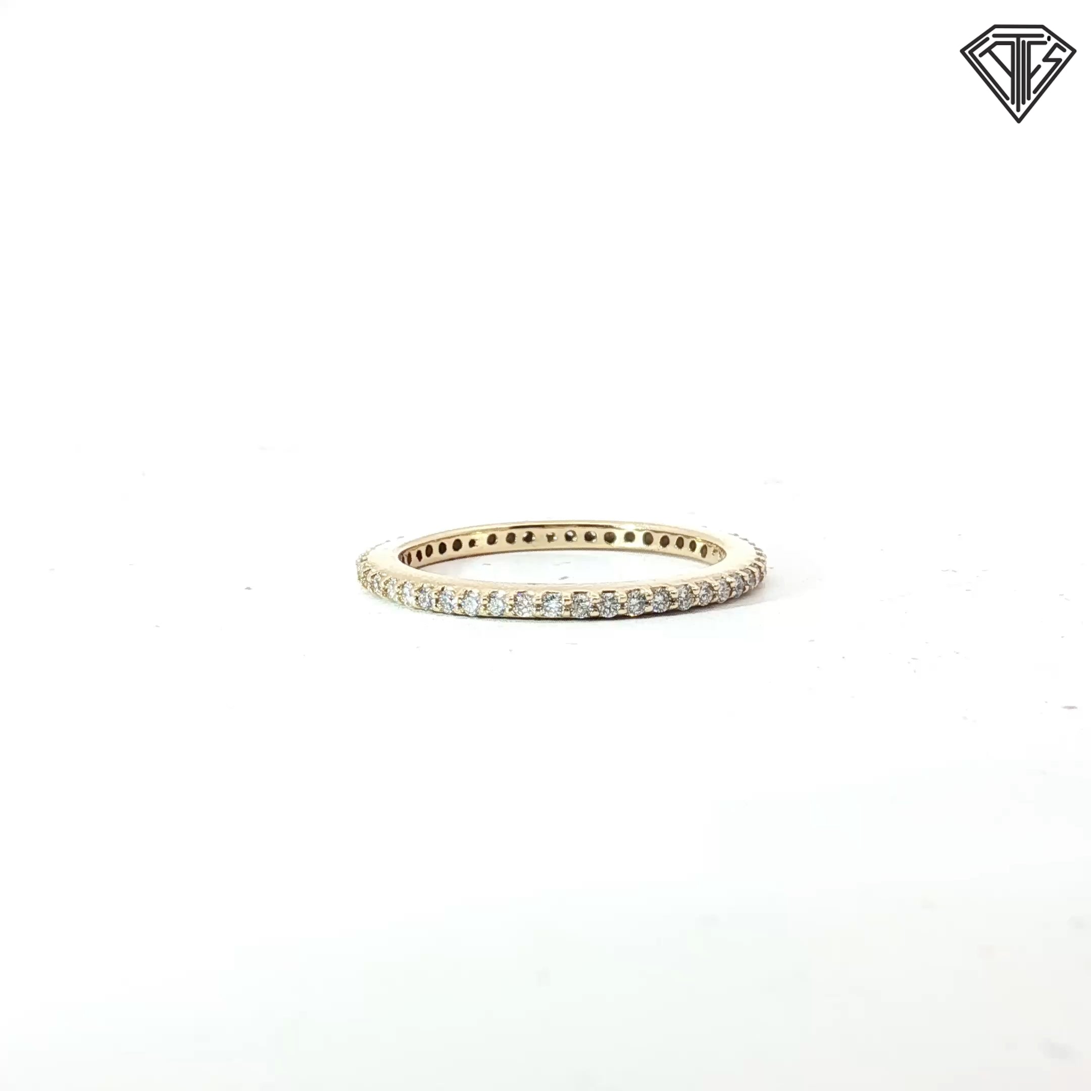 14k Yellow Gold .50ct G VS2 Round Diamond Eternity Band Size 8.5