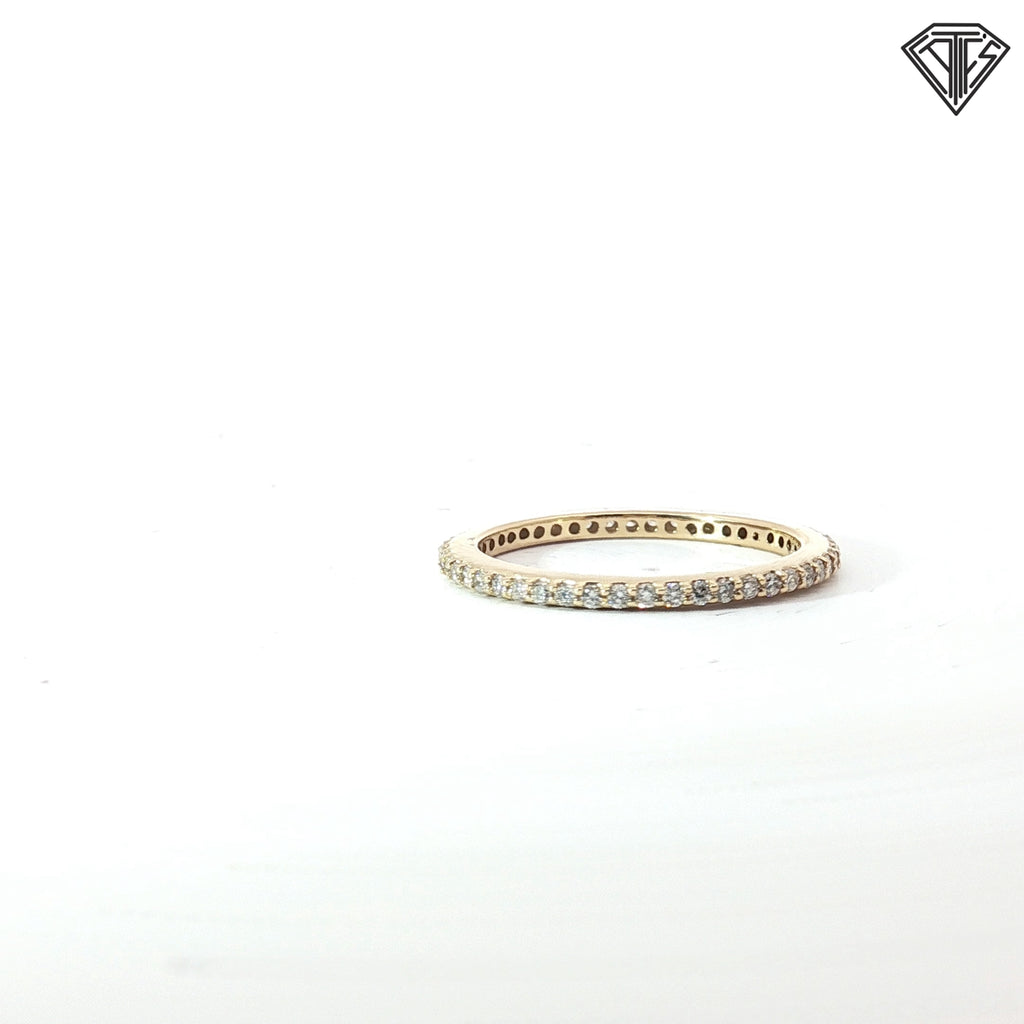 14k Yellow Gold .50ct G VS2 Round Diamond Eternity Band Size 8.5