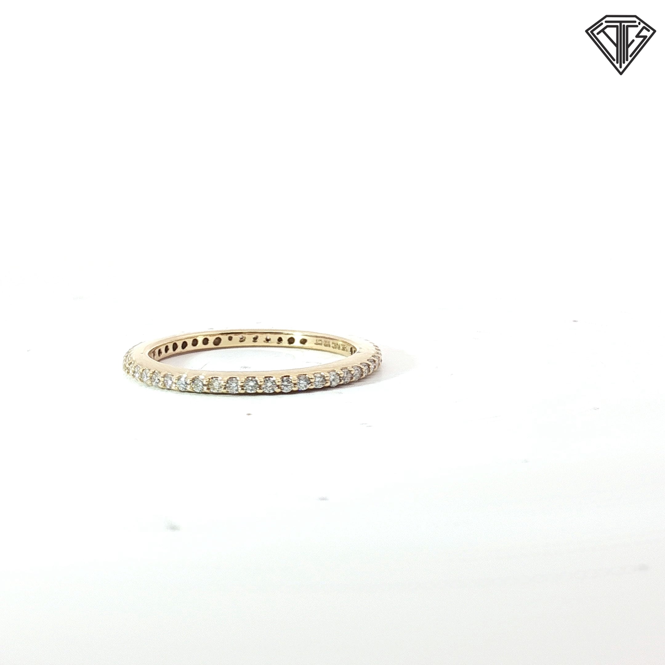14k Yellow Gold .50ct G VS2 Round Diamond Eternity Band Size 8.5