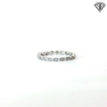 14k White Gold .25ct H SI1 Round Diamond Marquise Cup Set Eternity Band Size 8.5