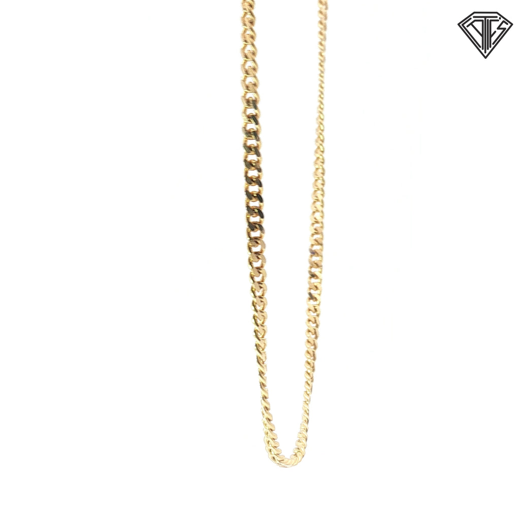 14k Yellow Gold Cuban Link Necklace 8 Gram 22"inch