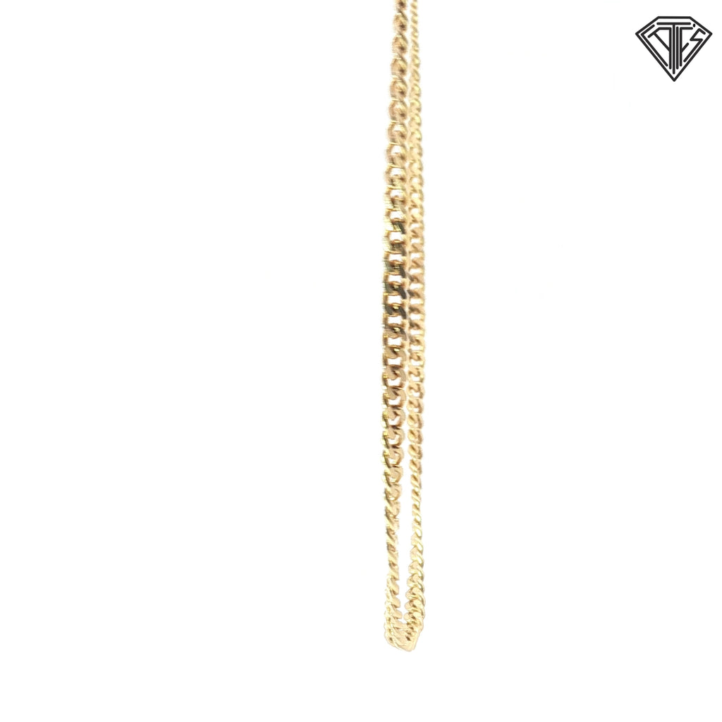 14k Yellow Gold Cuban Link Necklace 8 Gram 22"inch