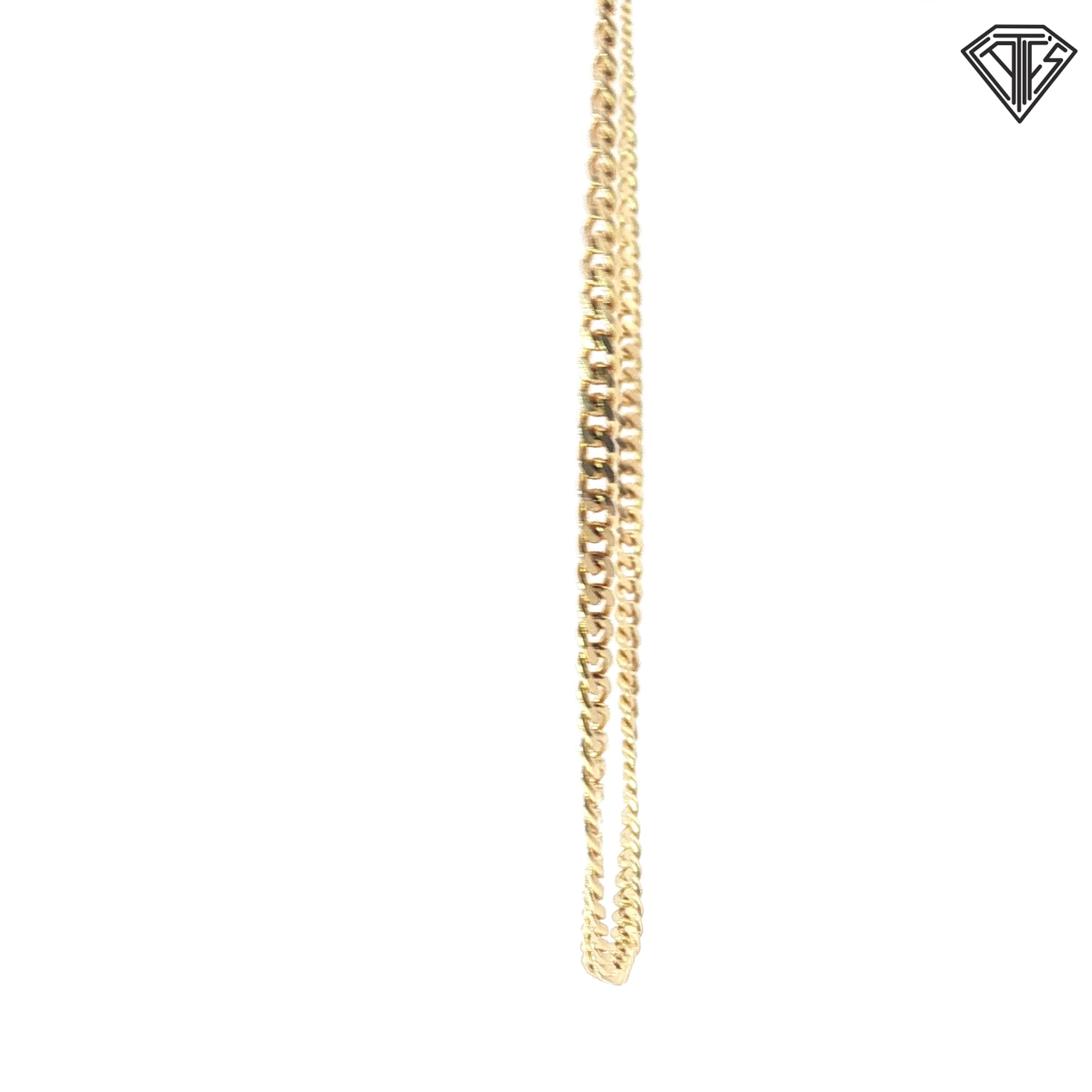 14k Yellow Gold Cuban Link Necklace 8 Gram 22"inch