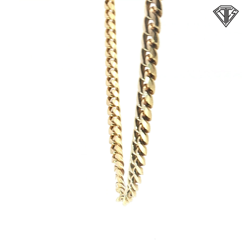 10k Yellow Gold Hollow Cuban Link Necklace 22.5 gram 16"inch