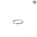10k Rose Gold .30ct G SI1 Round Diamond Marquise Dot Pattern Eternity Band Size 9