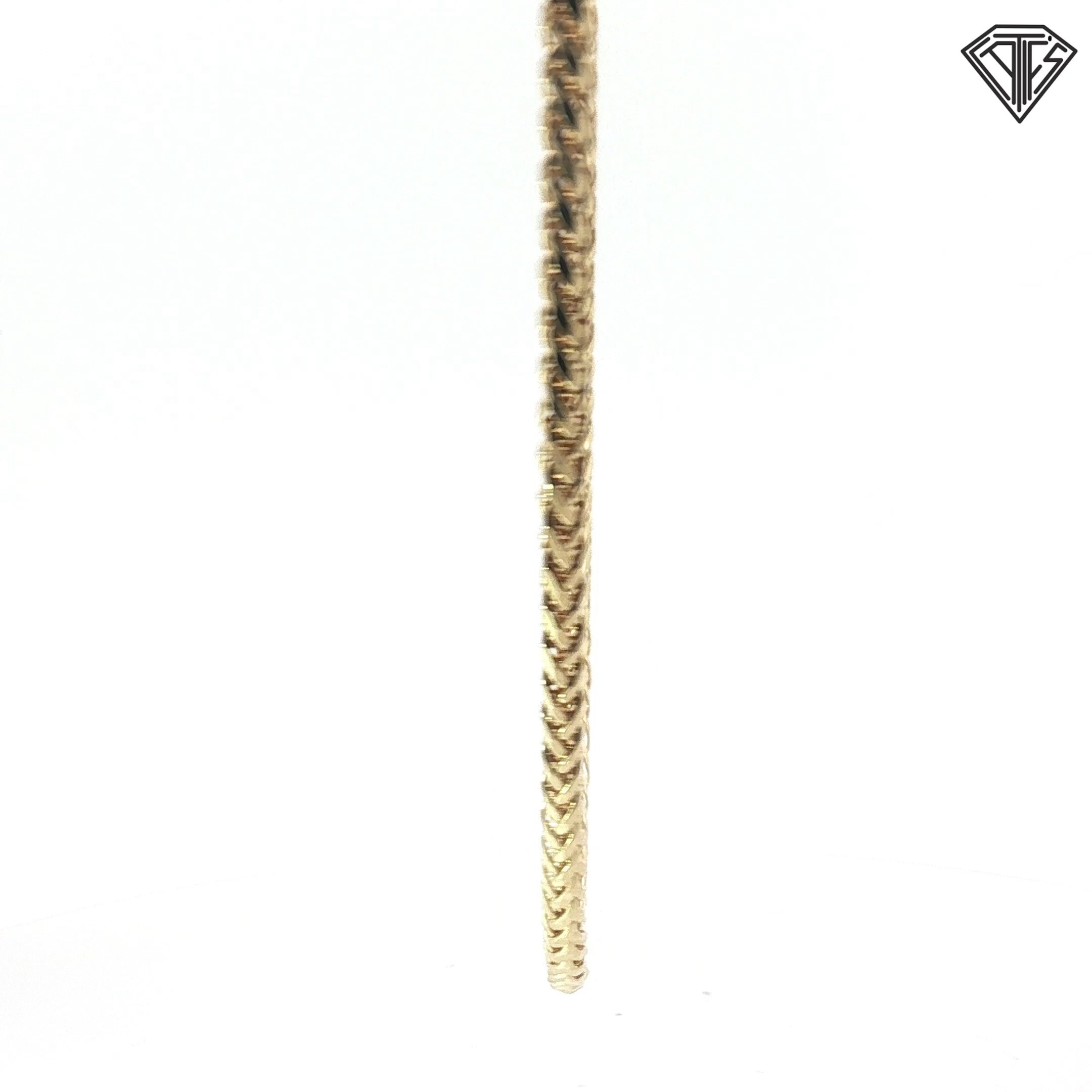 14k Yellow Gold Round Twisted Wheat Chain 9 gram 18" inch