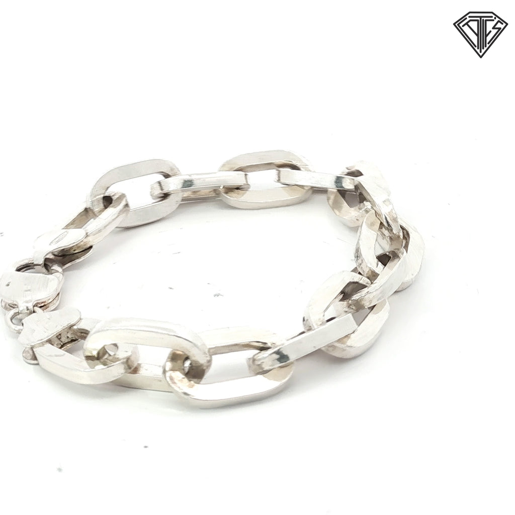 Sterling Silver Men Link Bracelet 38.00 gram 8"inch