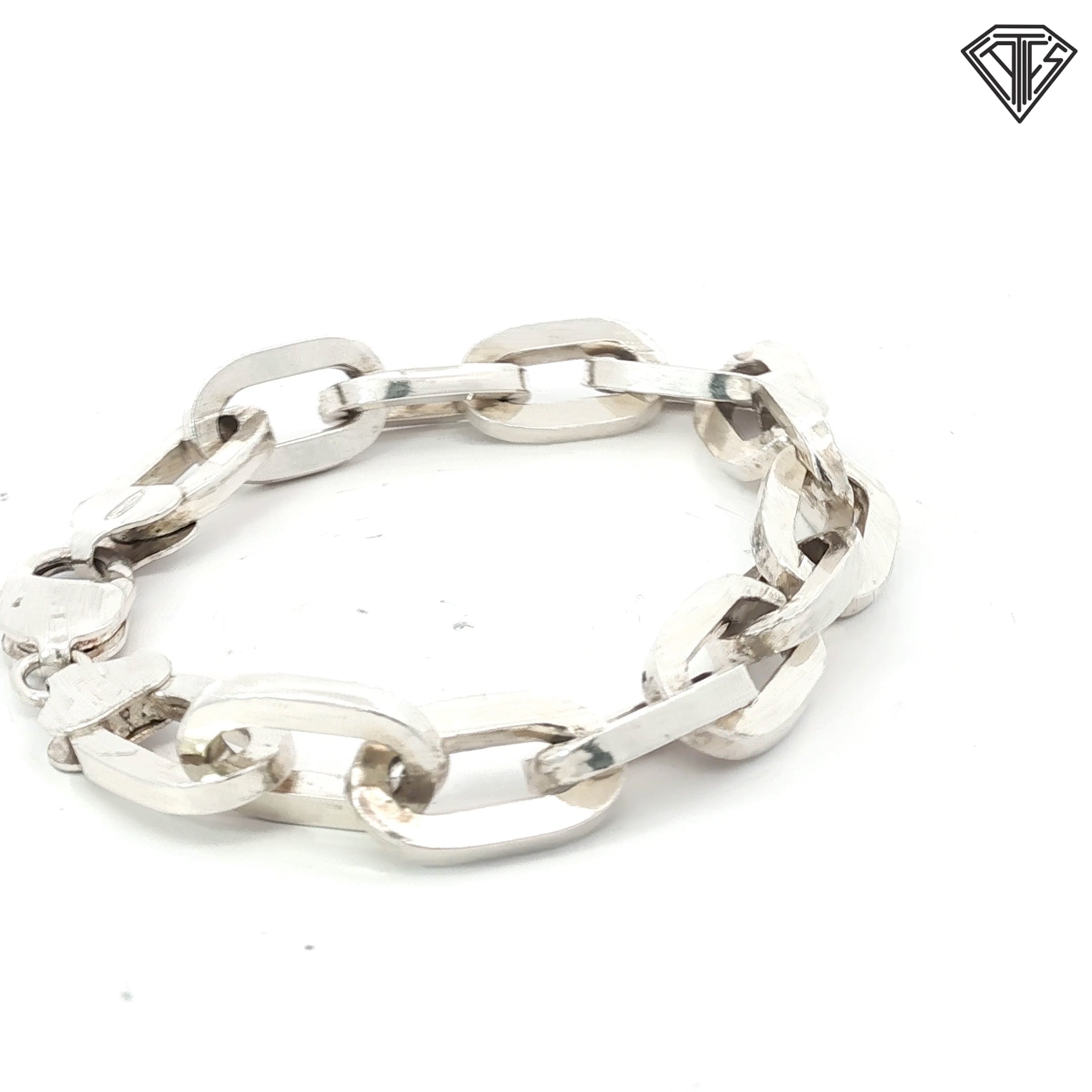 Sterling Silver Men Link Bracelet 38.00 gram 8"inch