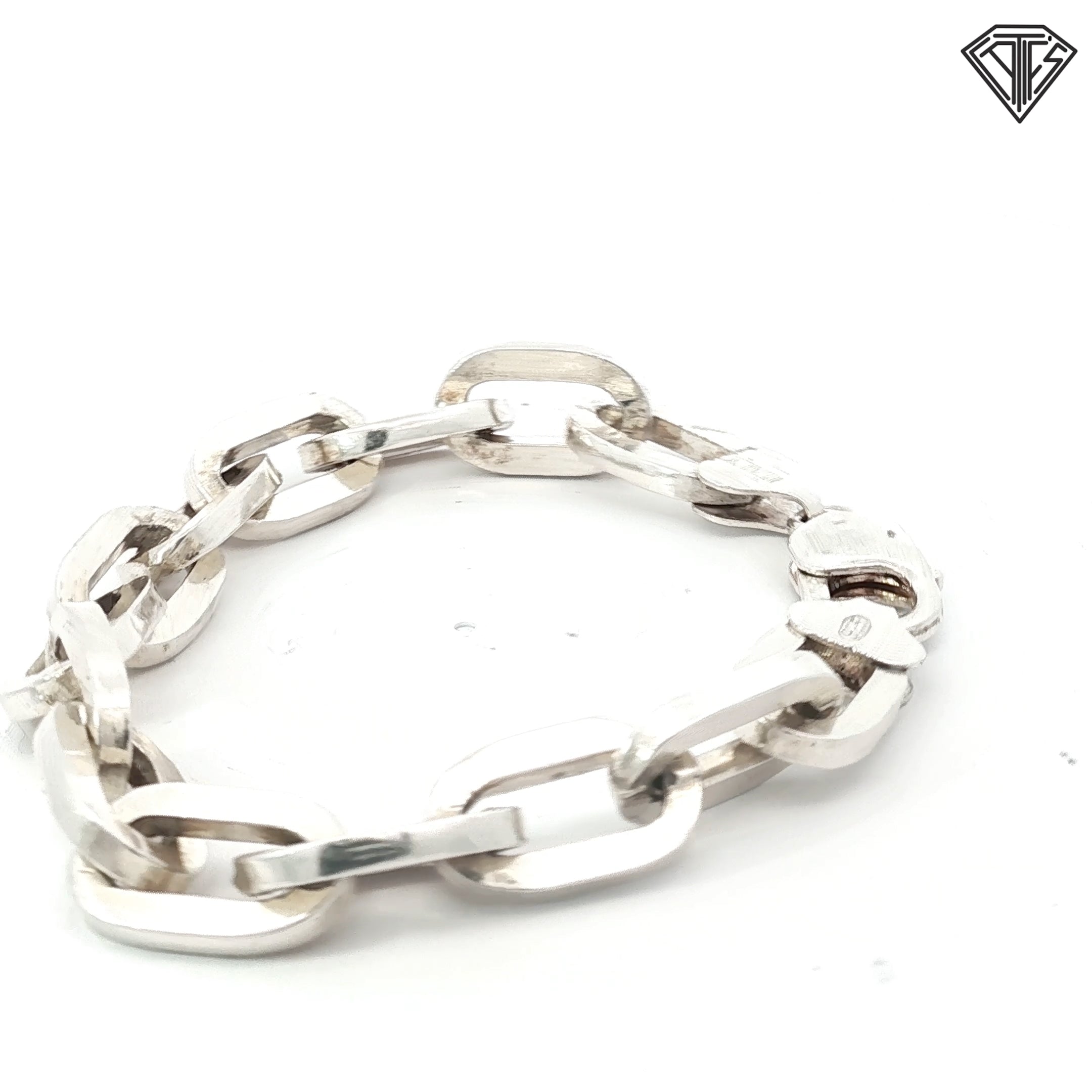 Sterling Silver Men Link Bracelet 38.00 gram 8"inch