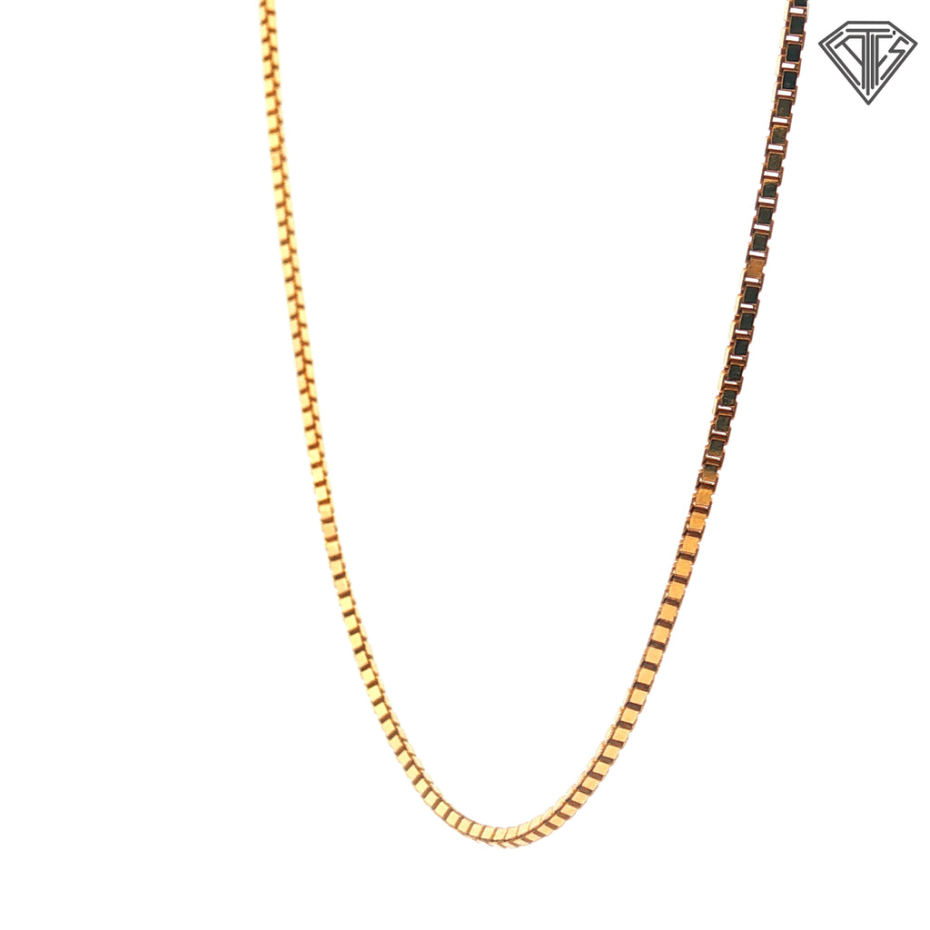14kYellow Gold Box Chain 4.4 gram 18"inch