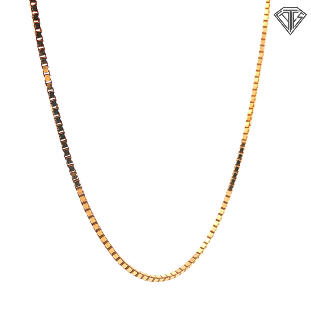 14kYellow Gold Box Chain 4.4 gram 18"inch