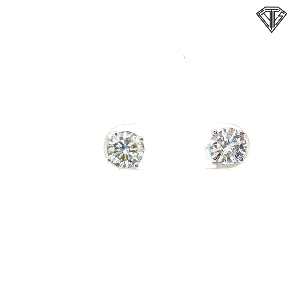 14k White Gold 1.50ct G/H SI1/ SI2 Round Stud Earrings
