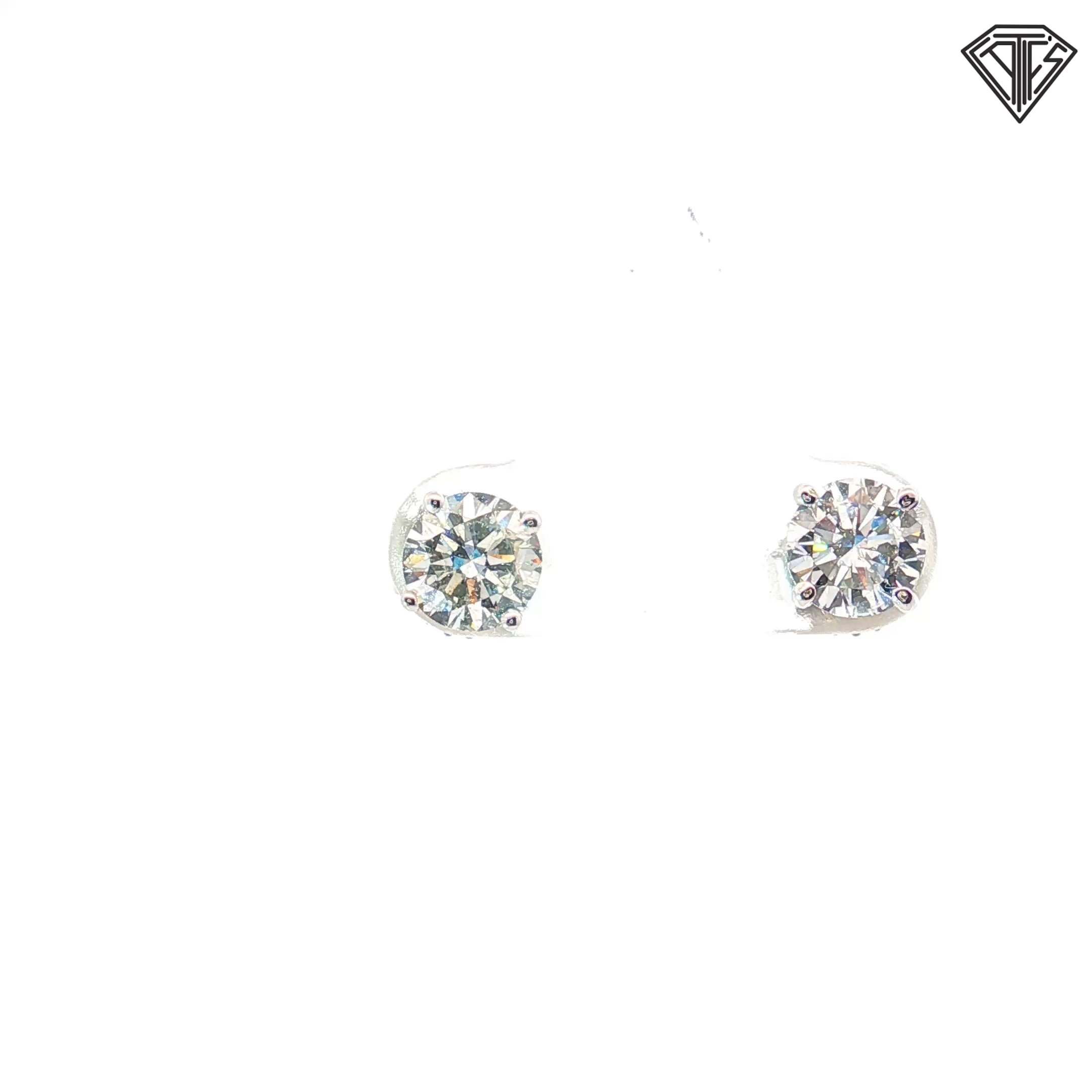 14k White Gold 1.50ct G/H SI1/ SI2 Round Stud Earrings