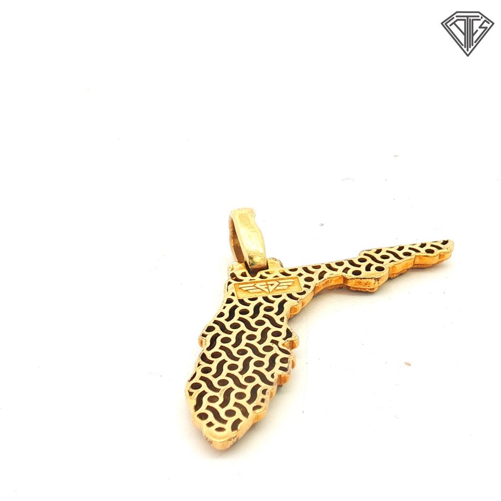 10k Yellow Gold Florida Pendant 2.6 gram