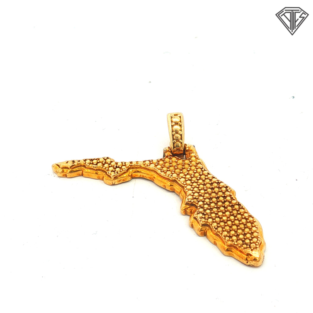 10k Yellow Gold Florida Pendant 2.6 gram