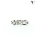 14k White Gold .60ct G/H VS2 /SI1 (6) Baguette Diamond Band Size 6.5