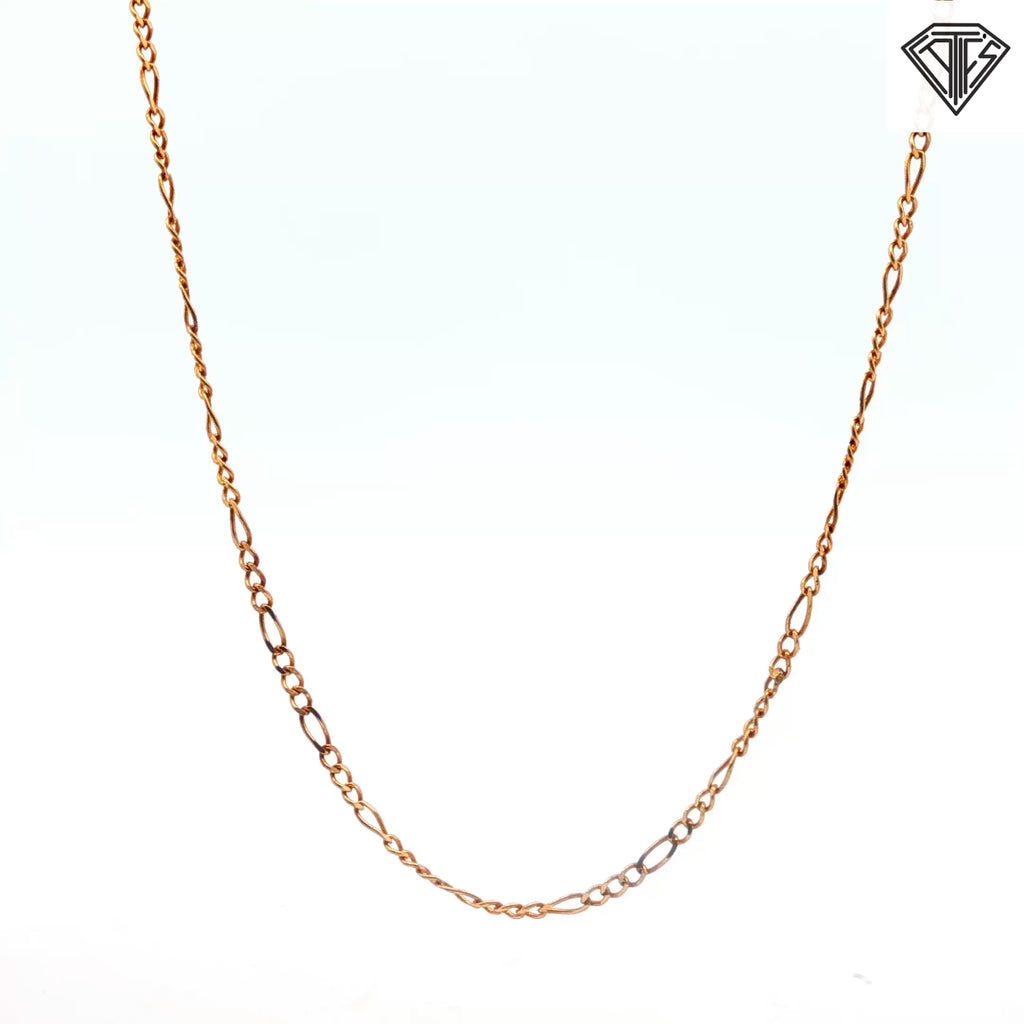 14k Yellow Gold  Figaro 1.80 gram 16"inch