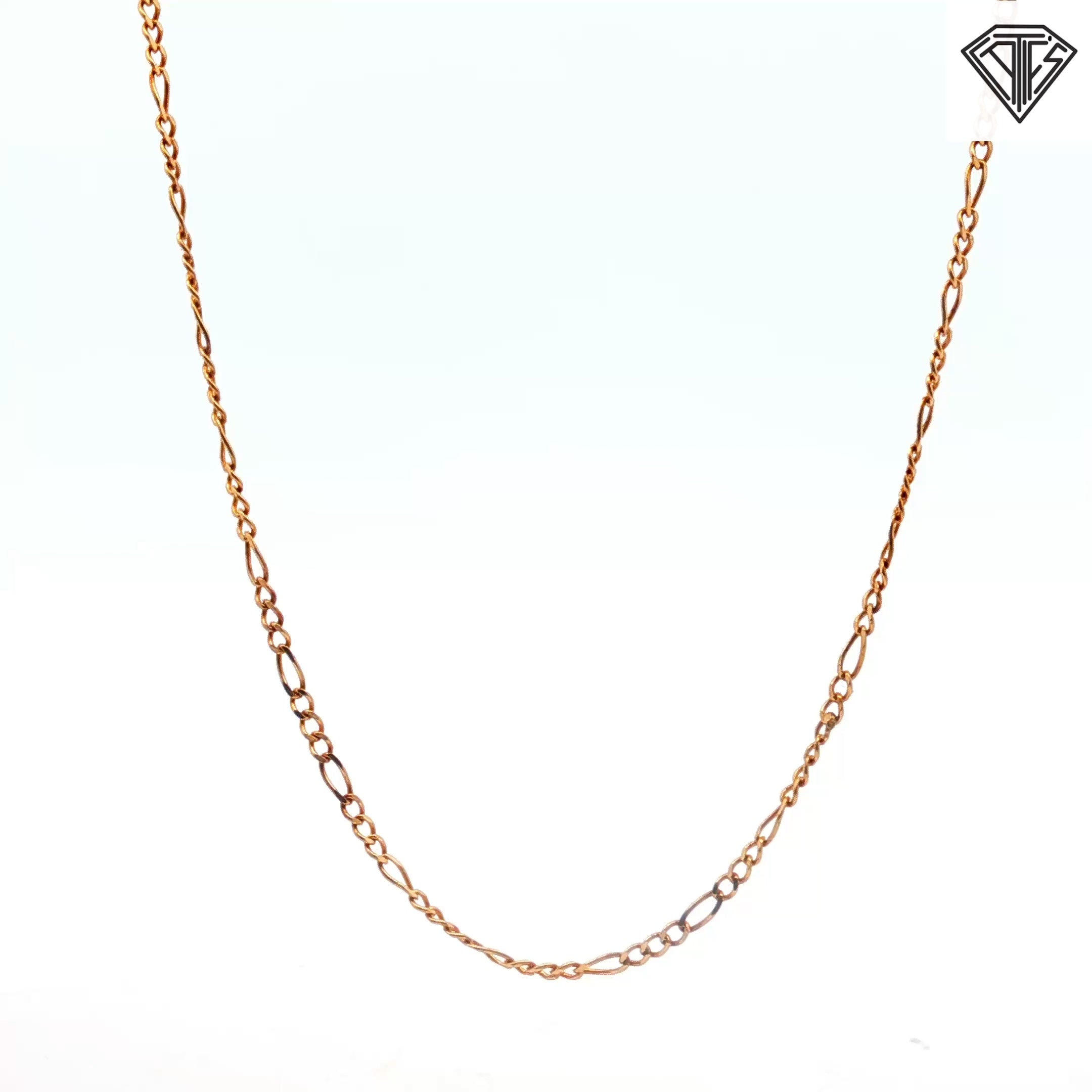 14k Yellow Gold  Figaro 1.80 gram 16"inch